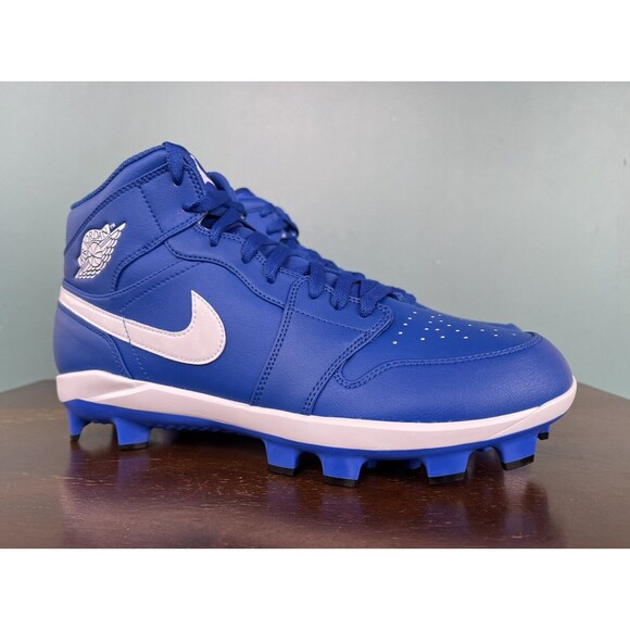 Nike Air Jordan 1 Retro MCS Game Royal Baseball Cleats Men's Sz 11.5 AV5354-401 - Picture 2 of 11